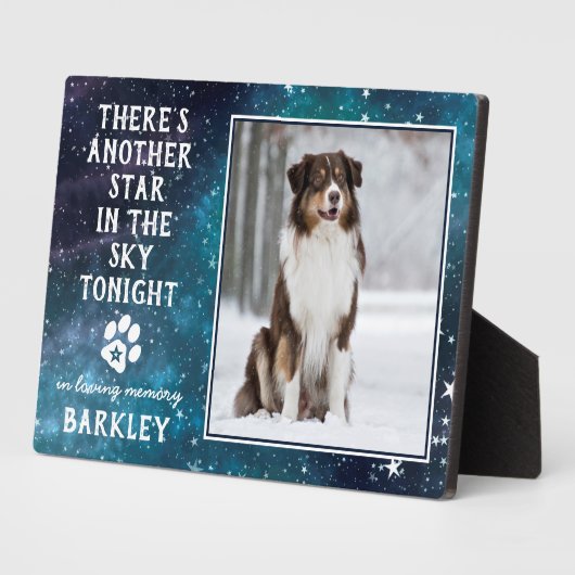 Huisdier Herdenking Huisdier Verlies Aandenken Hon Fotoplaat (Zijkant)