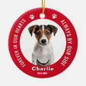 Huisdier-herdenking Kerst Foto Ornament (Voorkant)