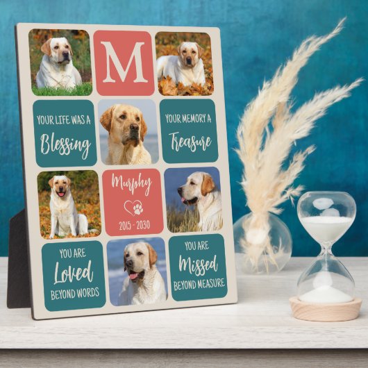 Huisdier-herdenkingscadeau Verlies van huisdier Re Fotoplaat (Zijkant)