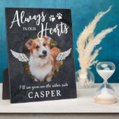 Huisdier-herdenkingsengel-vleugels fotobord fotoplaat (Zijkant)