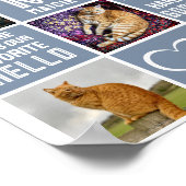 Huisdier Herdenkingsfoto Collage  Poster (Hoek)