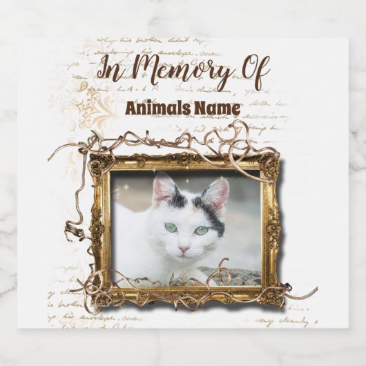 Huisdier herdenkingsgeschenken | Gepersonaliseerd Bier Etiket (Enkel label)