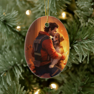 Huisdier-herdenkingsornament, Papillon-hond Moeder Keramisch Ornament