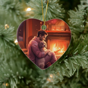 Huisdier-herdenkingsornament, Papillon-hond Moeder Keramisch Ornament