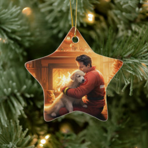Huisdier-herdenkingssieraad, Papillon-hond Moeder Keramisch Ornament