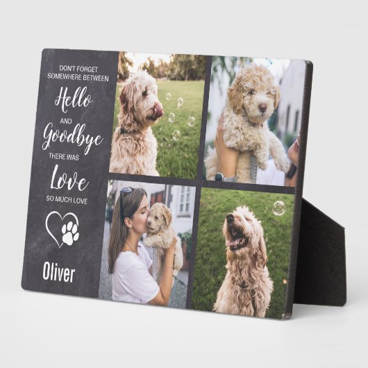 Huisdier-herinnering Aandenken Sympathie Verlies v Fotoplaat (Zijkant)