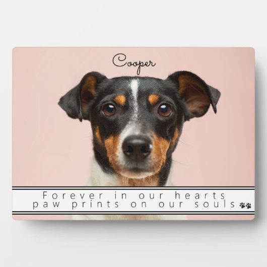 Huisdier Herinnering Keepsake voor altijd in onze  Fotoplaat (voorkant)