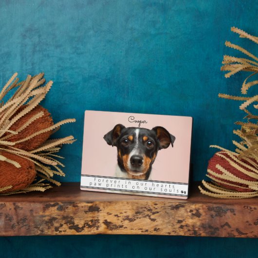 Huisdier Herinnering Keepsake voor altijd in onze  Fotoplaat (Zijkant)
