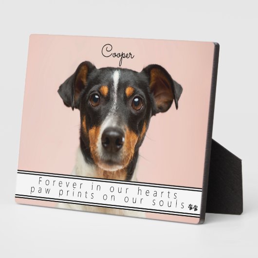 Huisdier Herinnering Keepsake voor altijd in onze  Fotoplaat (Zijkant)