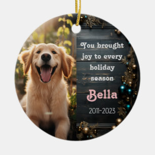 Huisdier Herinnering Kerst Keramisch Ornament Hond