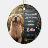 Huisdier Herinnering Kerst Keramisch Ornament Hond (Links)