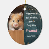 Huisdier Herinnering Kerst Keramische Ornament Ham (Links)