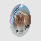 Huisdier-herinnering Rainbow Bridge Foto Kerstmis Ornament (voorkant)