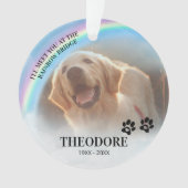 Huisdier-herinnering Rainbow Bridge Foto Kerstmis Ornament (voorkant)