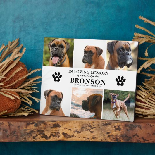 Huisdier-herinneringsfotocollage In Liefdevolle He Fotoplaat (Zijkant)