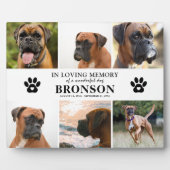 Huisdier-herinneringsfotocollage Ter Herinnering A Fotoplaat (Voorkant)