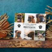 Huisdier-herinneringsfotocollage Ter Herinnering A Fotoplaat (Zijkant)
