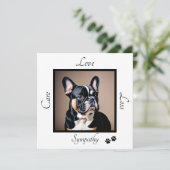 Huisdier hond aanpasbare downloadbare sympathie kaart (Staand voorkant)