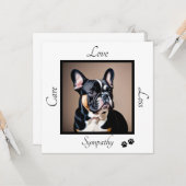 Huisdier hond aanpasbare downloadbare sympathie kaart (Voorkant / Achterkant in situ)