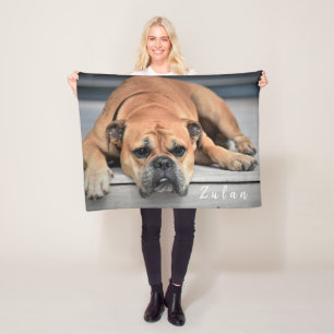 Huisdier hond Chubby Continental Bulldog Fleece Deken