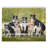 Huisdier Hond Custom Foto's Modern Schattige 12 Ma Kalender (Hoes)
