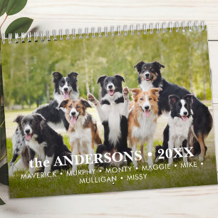 Huisdier Hond Custom Foto's Modern Schattige 12 Ma Kalender