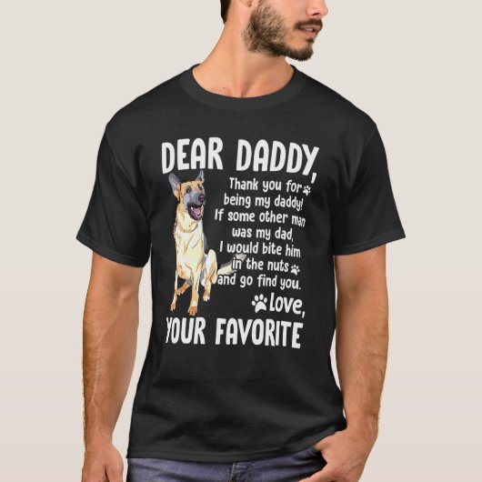 Huisdier Hond Duitse Herder Vaderdag T-shirt (Voorkant)