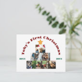 Huisdier Hond Eerste Kerstboom, Gepersonaliseerd Feestdagenkaart (Staand voorkant)