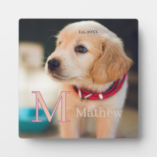 huisdier hond foto est jaar naam monogram kat oude fotoplaat