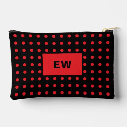 Huisdier Hond foto naam initialen zwart rood Etui (Achterkant)