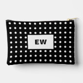 Huisdier Hond foto naam initialen zwart wit Etui (Achterkant)