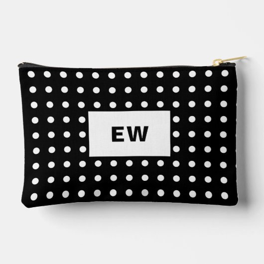 Huisdier Hond foto naam initialen zwart wit Etui (Achterkant)