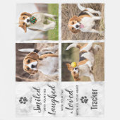 Huisdier Hond Herdenking Geglimlacht Gelachen Geli Fleece Deken (Voorkant)