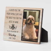 Huisdier Hond Herdenking In Lieve Herinnering Fotoplaat (Zijkant)