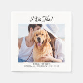 Huisdier Hond Kat Custom Foto Moderne Grappige Huw Servet (Voorkant)