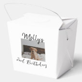 Huisdier hond kat dier verjaardag foto modern eenv bedankdoosjes (Achterkant)