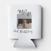 Huisdier hond kat dier verjaardag foto modern eenv blikjeskoeler (Achterkant)