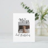 Huisdier hond kat dier verjaardag foto modern eenv briefkaart (Staand voorkant)