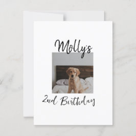 Huisdier hond kat dier verjaardag foto modern eenv briefkaart