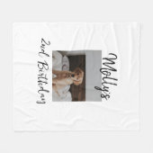 Huisdier hond kat dier verjaardag foto modern eenv fleece deken (Voorkant (Horizontaal))