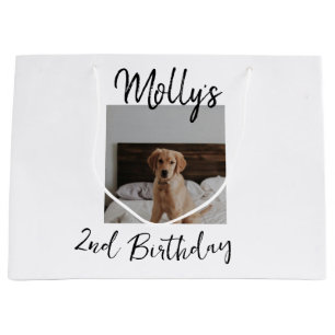 Huisdier hond kat dier verjaardag foto modern eenv groot cadeauzakje