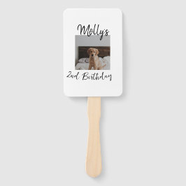 Huisdier hond kat dier verjaardag foto modern eenv handwaaier