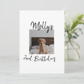 Huisdier hond kat dier verjaardag foto modern eenv kaart (Staand voorkant)