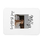 Huisdier hond kat dier verjaardag foto modern eenv magneet (Horizontaal)