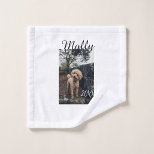 Huisdier hond kat dier verjaardag foto modern jaar washandje