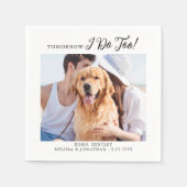 Huisdier Hond Kat Foto Moderne bruiloft repetitie  Servet (Voorkant)