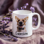 Huisdier Hond Kat Foto Monogram Koffiemok<br><div class="desc">Dit ontwerp kan worden gepersonaliseerd door de Edit optie van het Ontwerp te kiezen. Je kunt ook overdragen naar andere objecten. Neem contact met me op via colorflowcreations@gmail.com of gebruik de chatoptie bovenaan de pagina als u dit ontwerp op een ander product wilt plaatsen of hulp nodig hebt bij dit...</div>