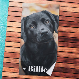 Huisdier hond kat foto naam harten strandlaken