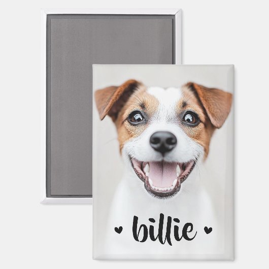 Huisdier hond kat foto naam schattige harten magneet (Voorkant / Achterkant)