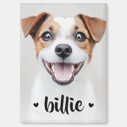 Huisdier hond kat foto naam schattige harten magneet (Voorkant)